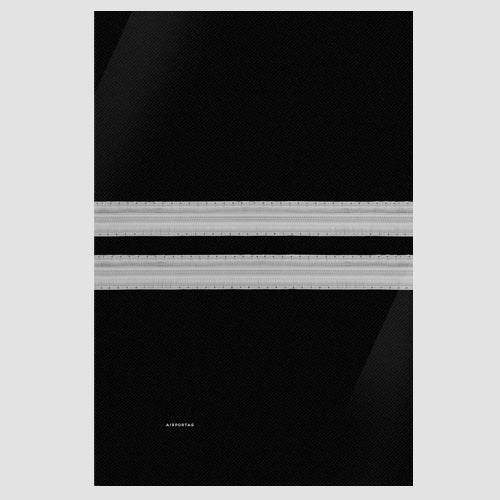 Black Pilot Stripes - Poster - Airportag
