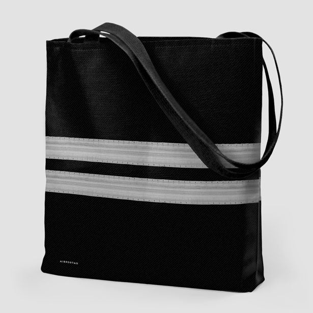 Black Pilot Stripes - Tote Bag - Airportag