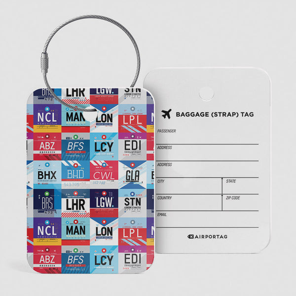 Luggage Tag United Kingdom Airports baggage tag