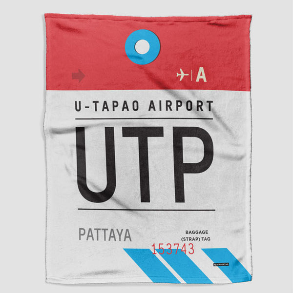 Throw Blanket - UTP airport code pattern.