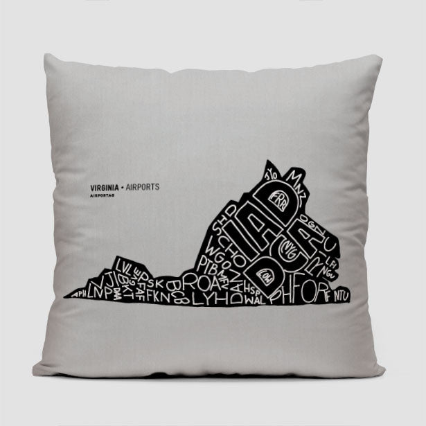 Virginia - Throw Pillow - Airportag