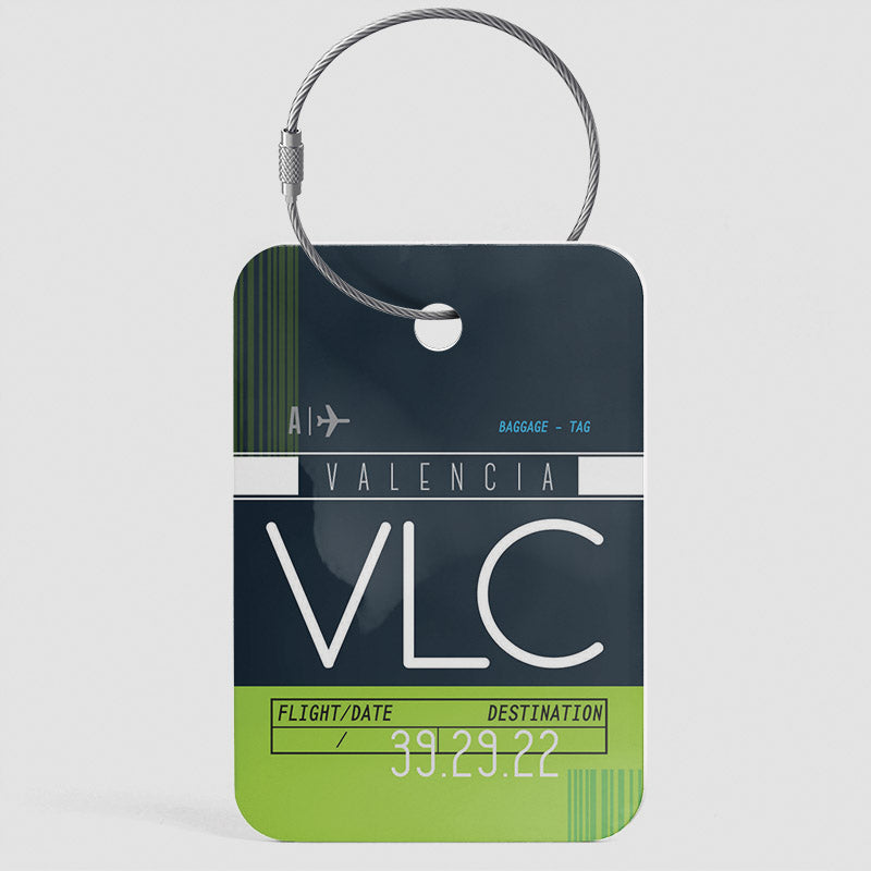 Airport Code Luggage Tag IATA code VLC baggage tag