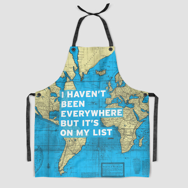 I Haven't Been - World Map - Kitchen Apron - Airportag