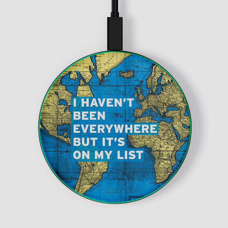 行ったことがない - 世界地図 - ワイヤレス充電器