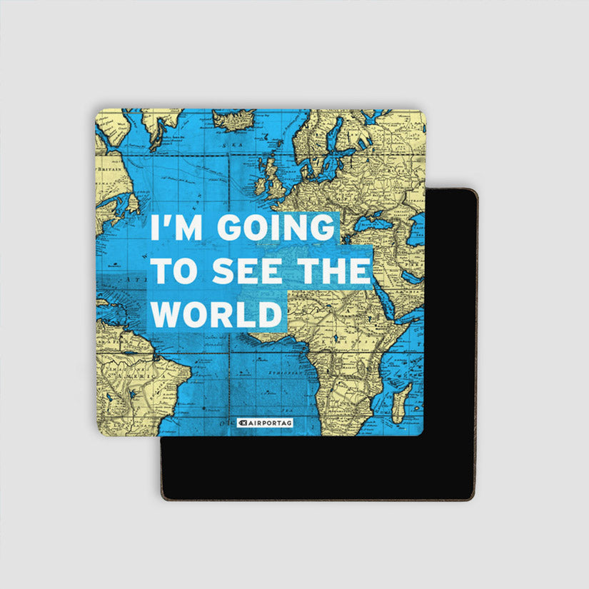J'y vais - Carte du monde - Aimant