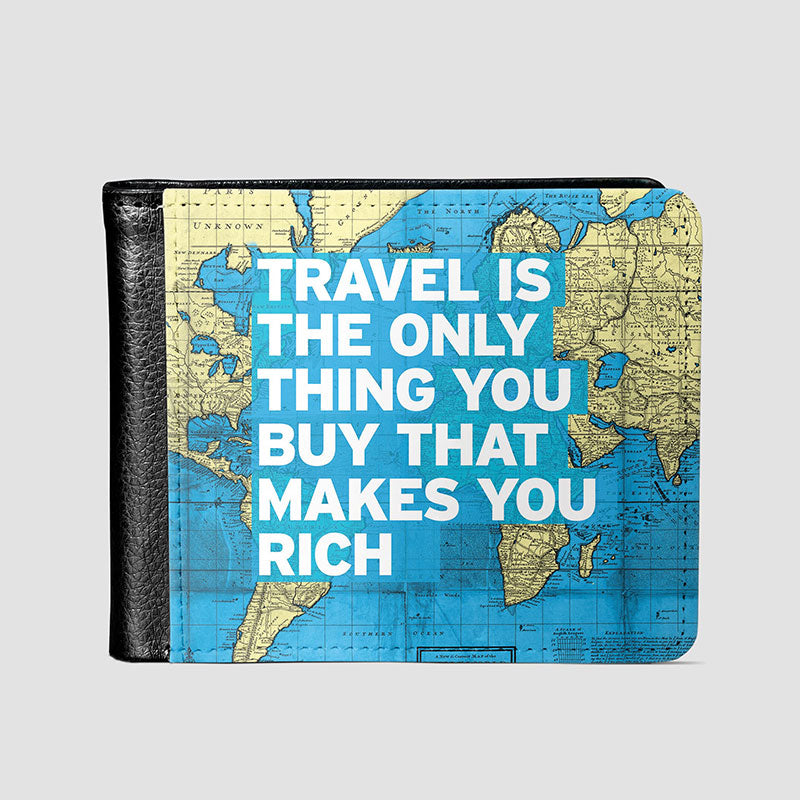 Travel is - World Map - Men's Wallet