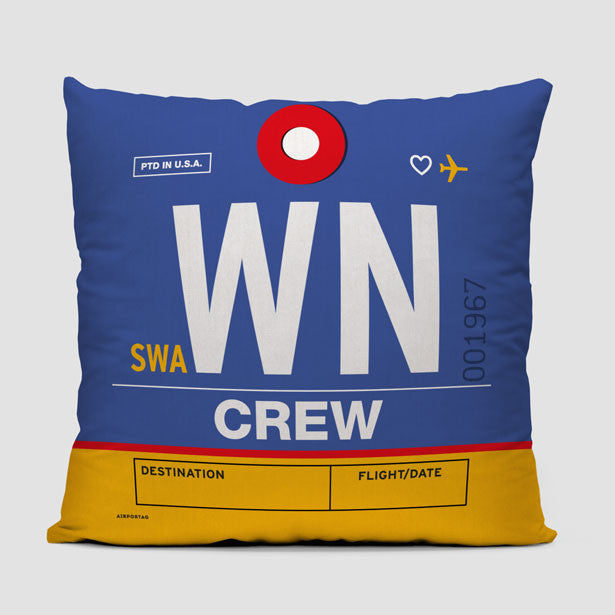 WN - Throw Pillow - Airportag