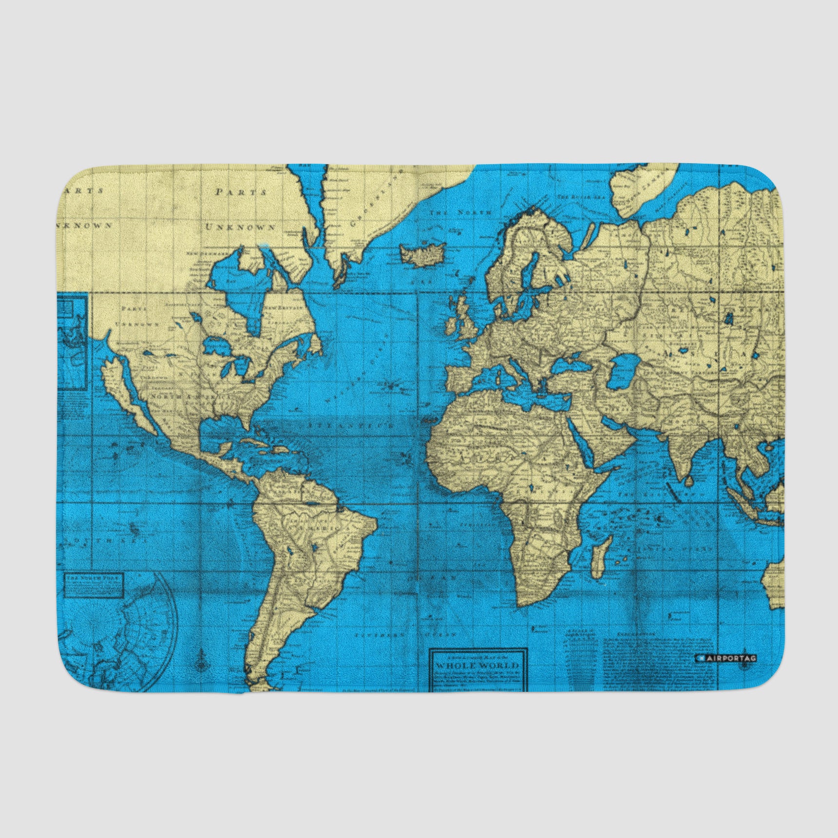 World Map - Bath Mat - Airportag