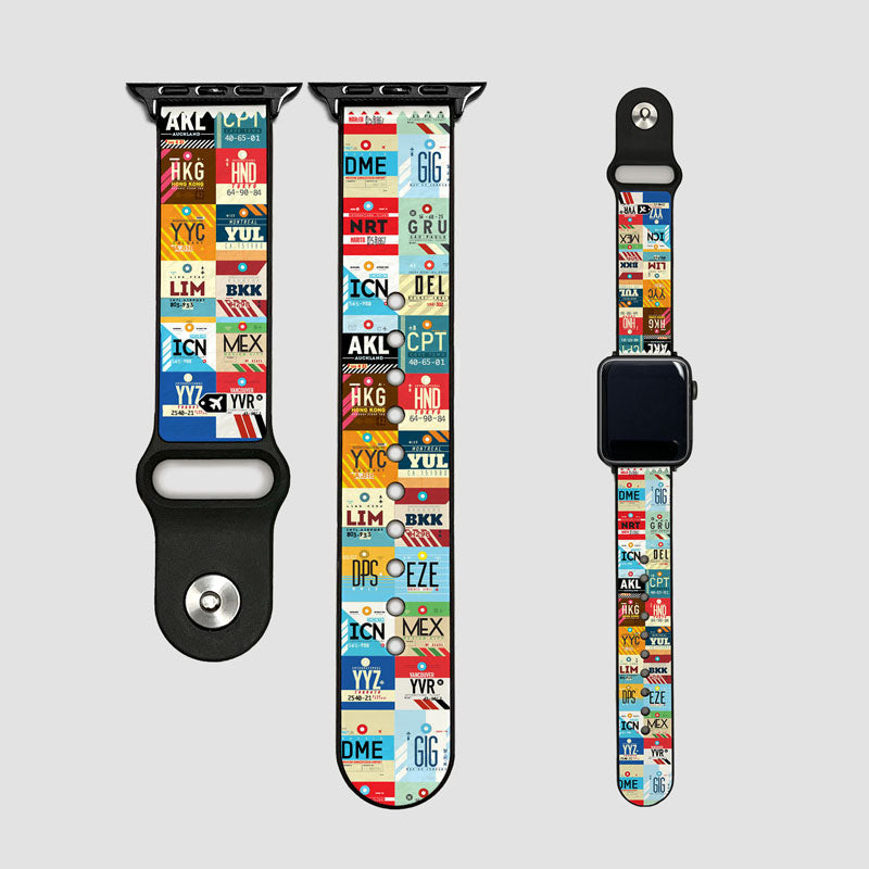 世界の空港 - Apple Watch バンド