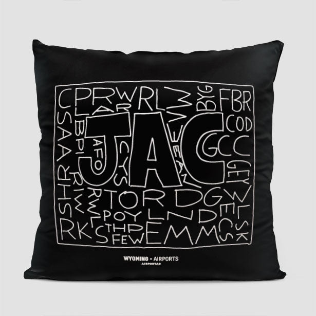 Wyoming - Throw Pillow - Airportag