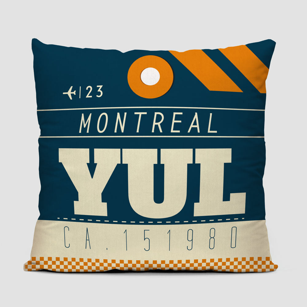 YUL - Throw Pillow - Airportag