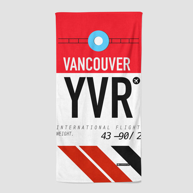 YVR - Beach Towel - Airportag