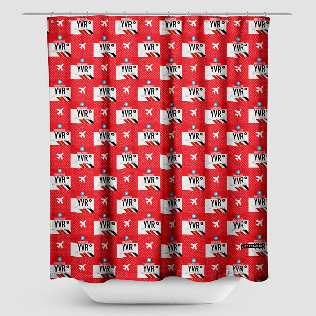 YVR - Shower Curtain - Airportag