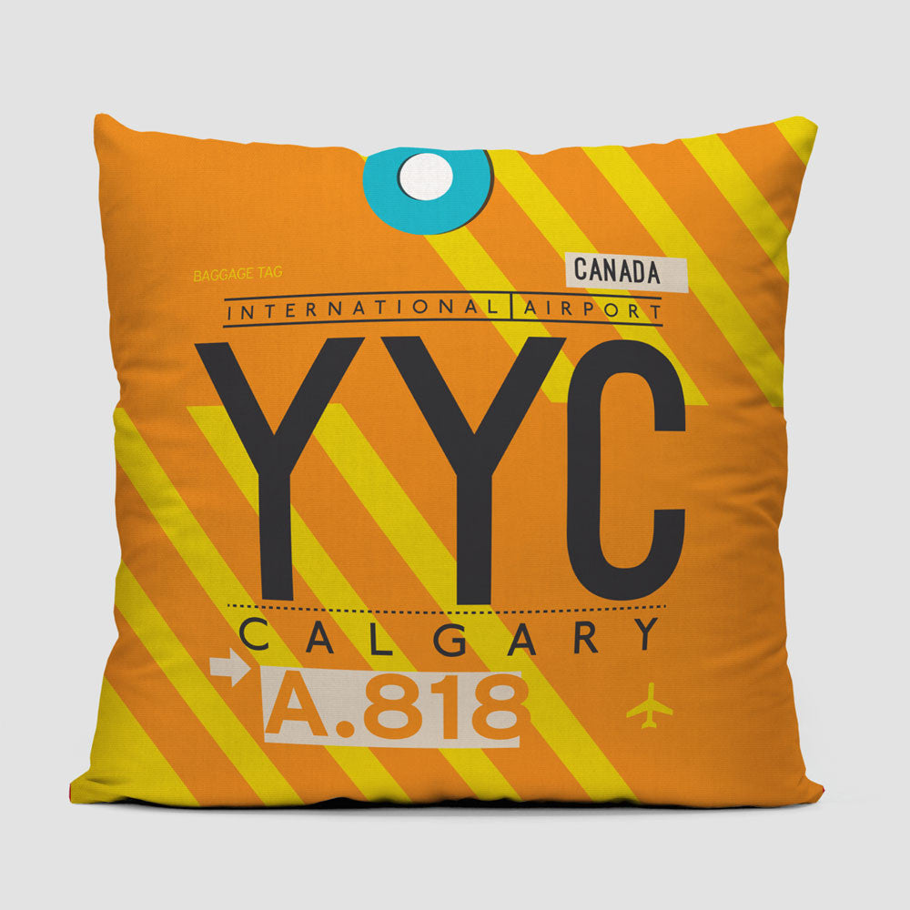 YYC - Throw Pillow - Airportag