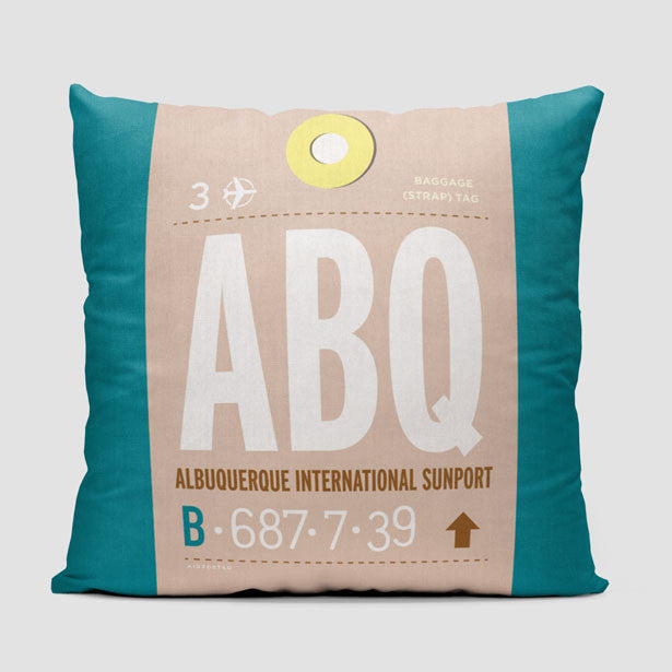 ABQ - Throw Pillow - Airportag