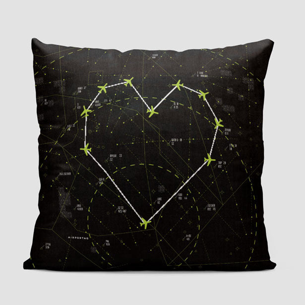 Love - Air Traffic - Throw Pillow - Airportag