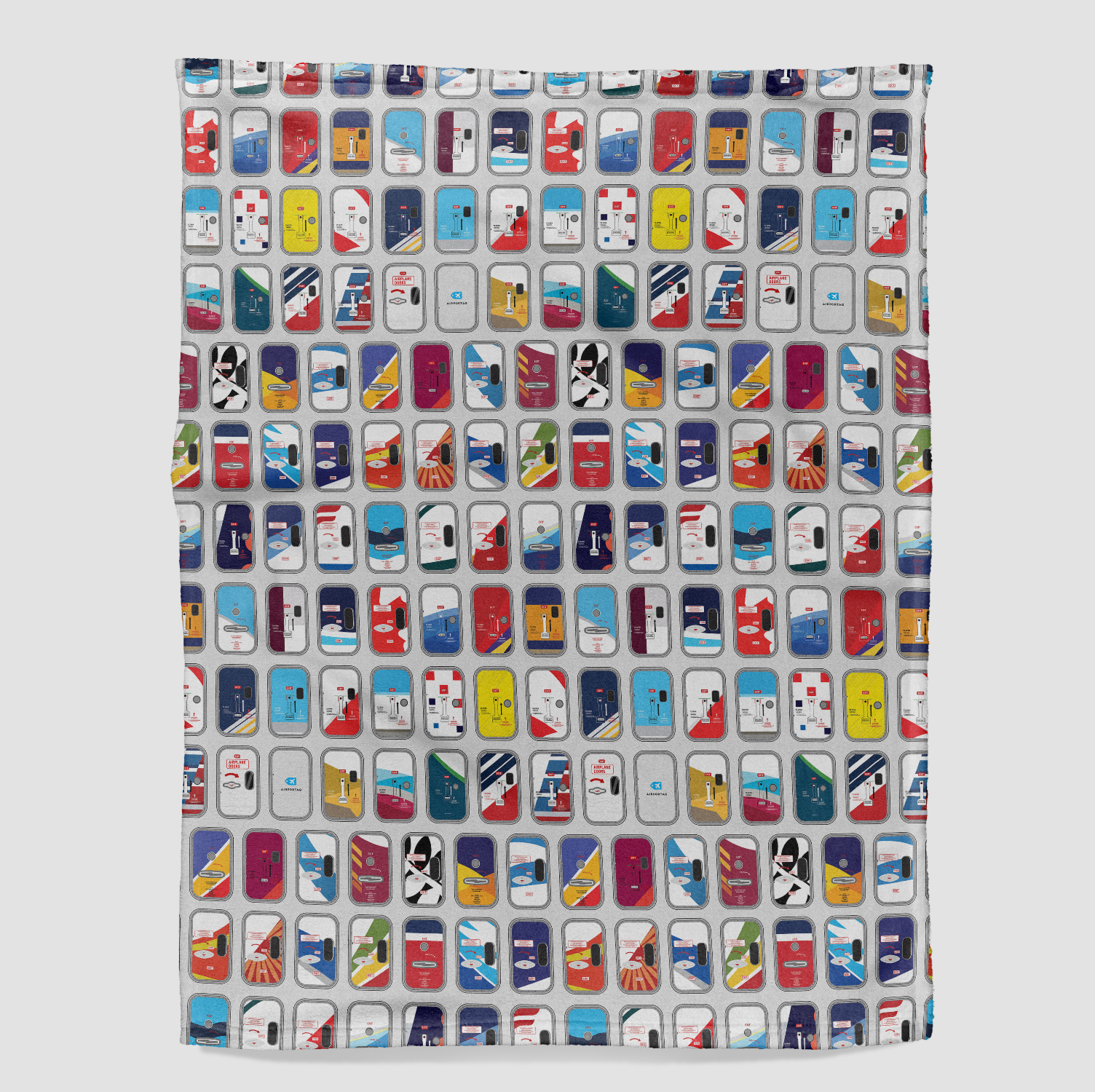 Airplane Doors Pattern - Blanket