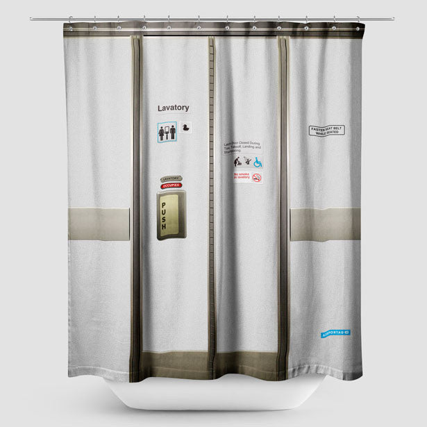 Lavatory - Shower Curtain - Airportag