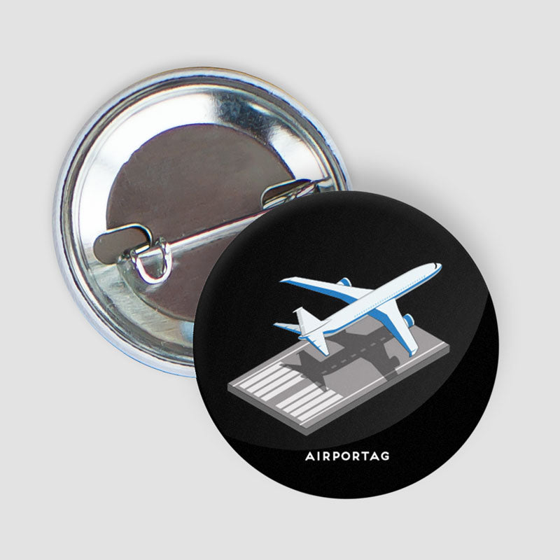 AIRPLANE RUNWAY ISOMETRIC - BUTTON