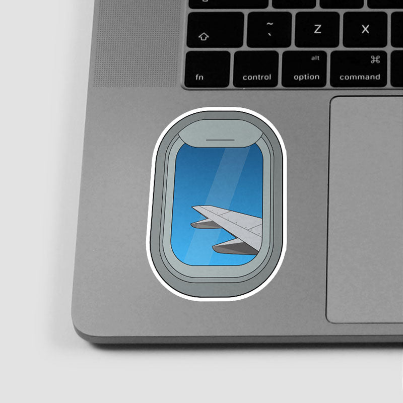 Airplane Window Wing - Sticker