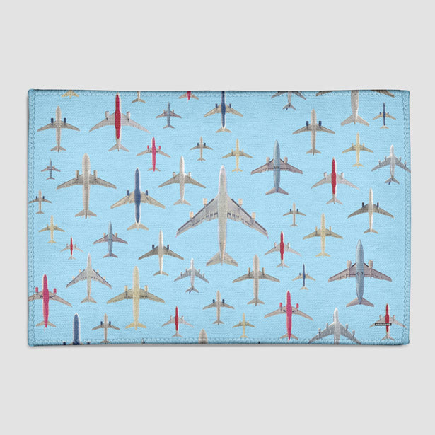 Airplanes Above - Rectangular Rug airportag.myshopify.com