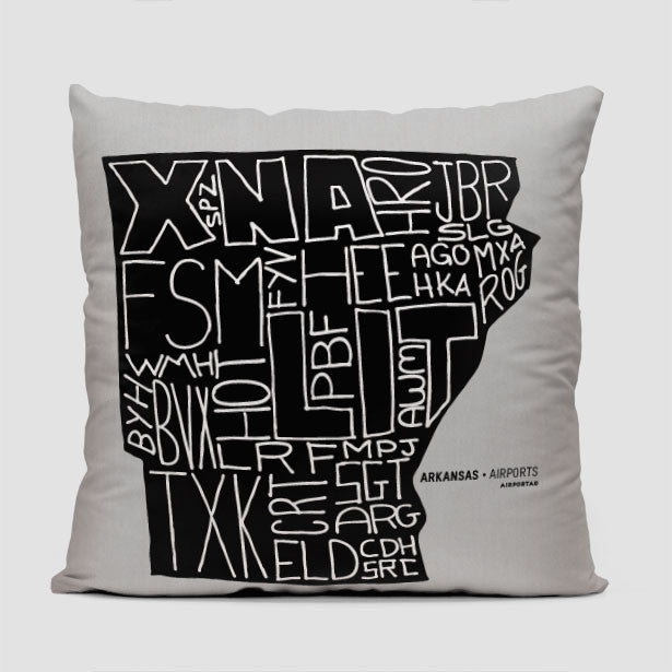 Arkansas - Throw Pillow - Airportag