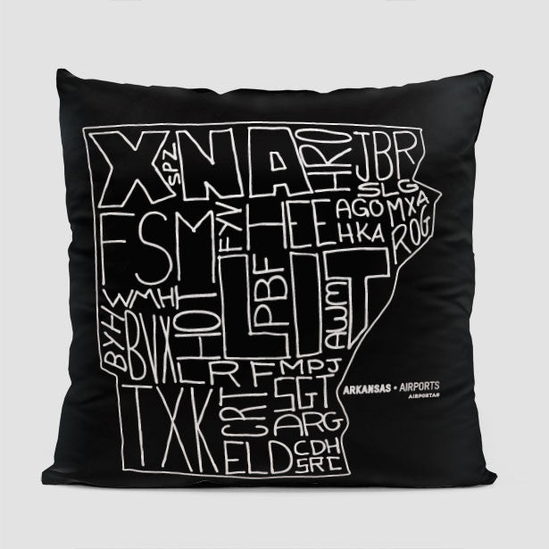 Arkansas - Throw Pillow - Airportag