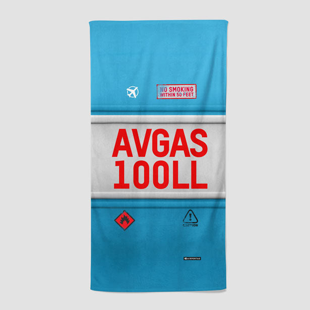 AVGAS 100LL - Beach Towel - Airportag