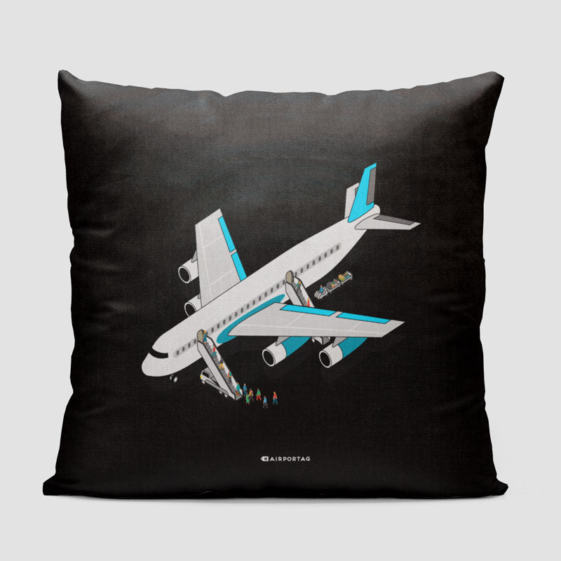 Boarding Plane Isometric - Throw Pillow
