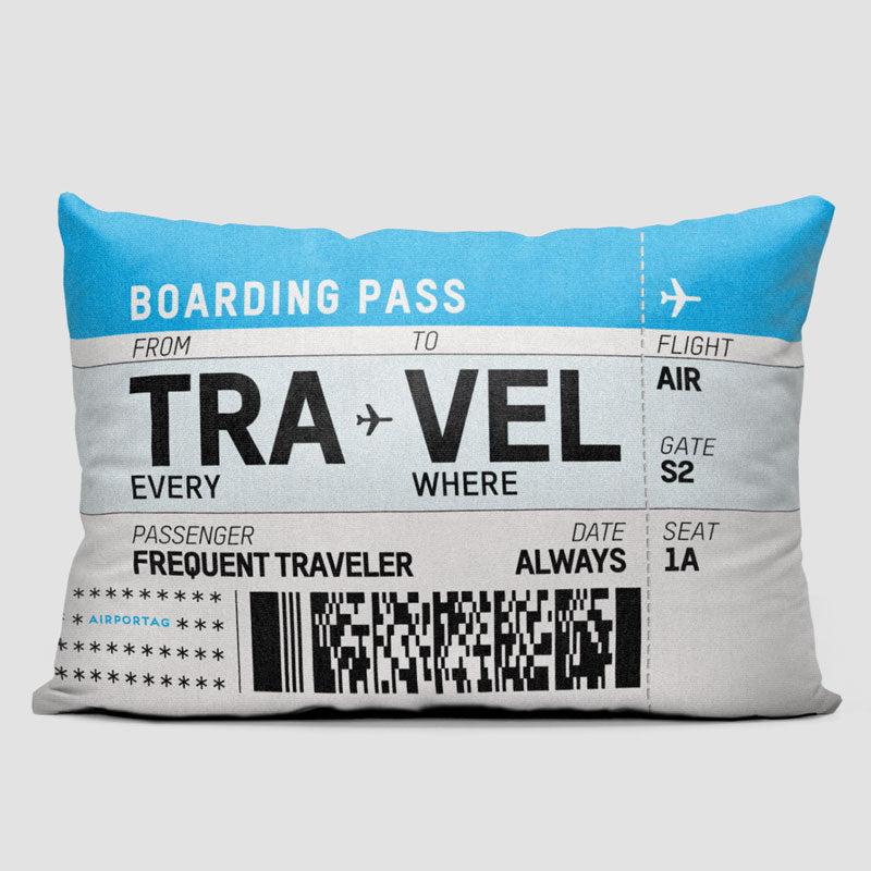Carte d'embarquement de voyage - Coussin