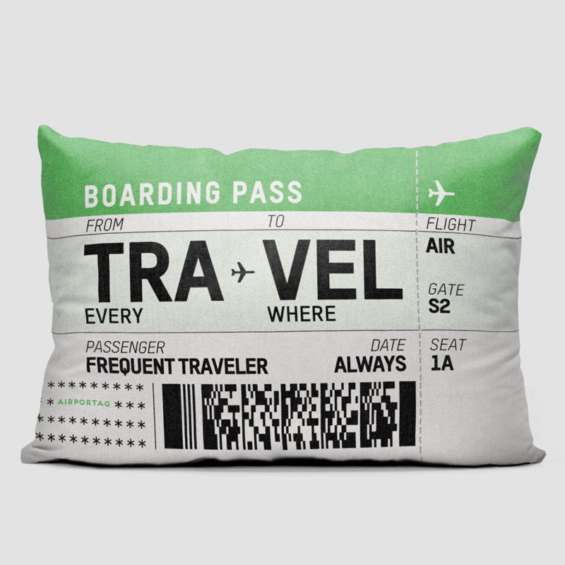 Carte d'embarquement de voyage - Coussin