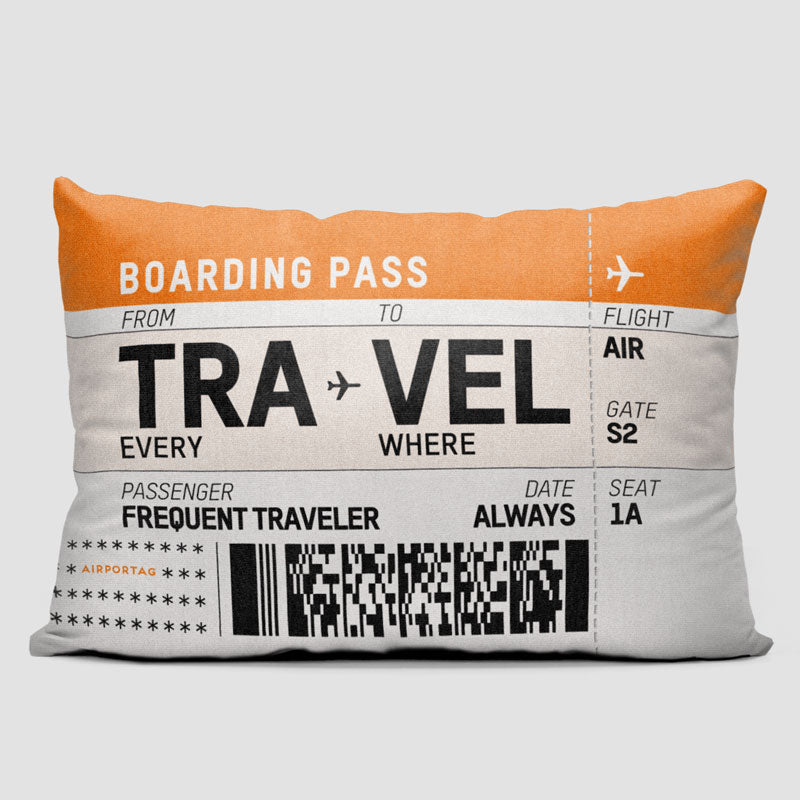Travel Boarding Pass - Throw Pillow