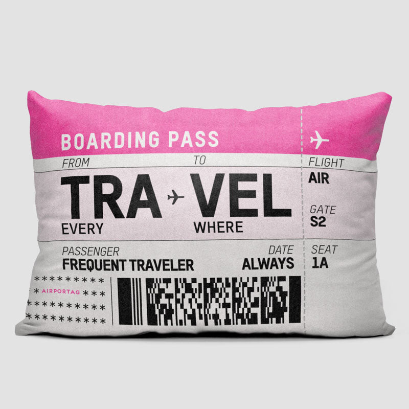 Travel Boarding Pass - Throw Pillow