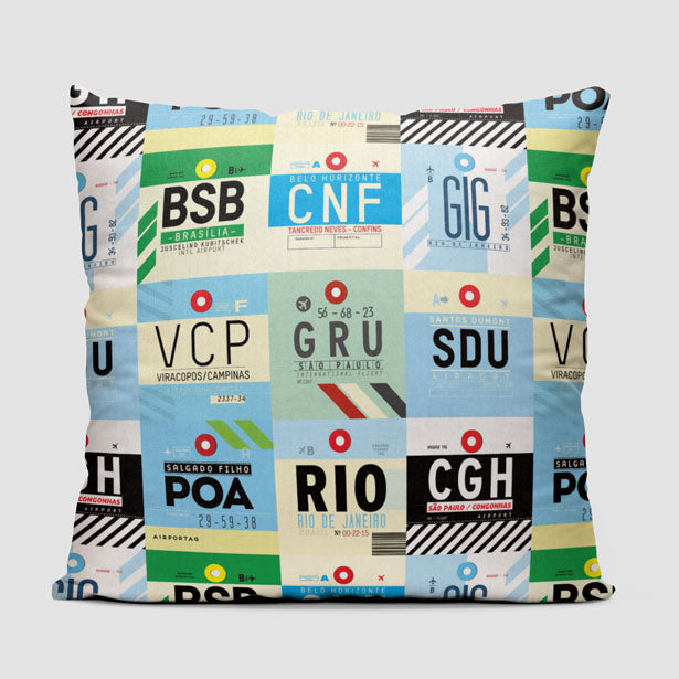 Brazilian Airports - Throw Pillow - Airportag