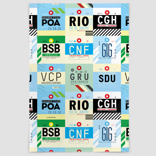 Brazilian Airports - Poster - Airportag