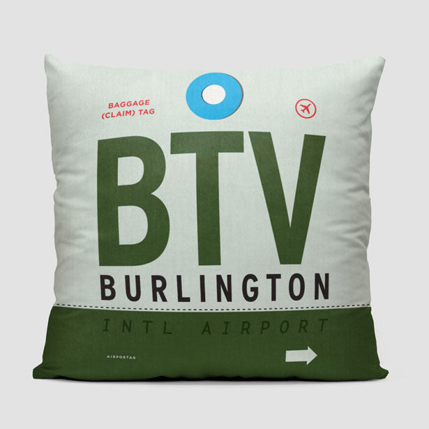 BTV - Throw Pillow - Airportag