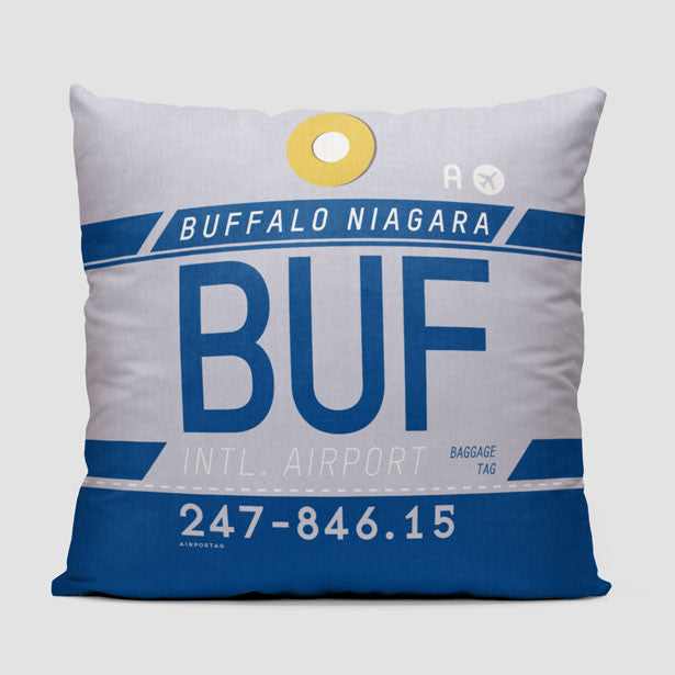 BUF - Throw Pillow - Airportag