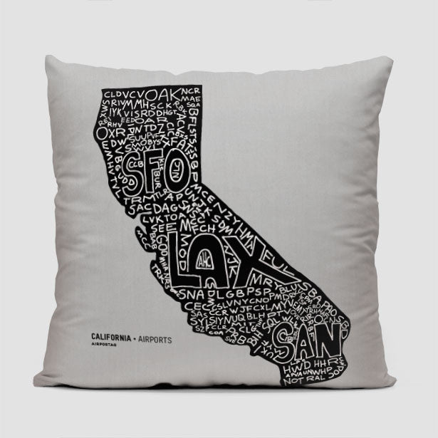 California - Throw Pillow - Airportag