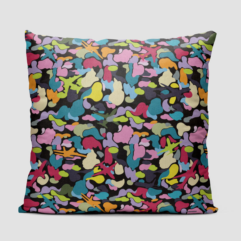Camouflage Plane - Throw Pillow