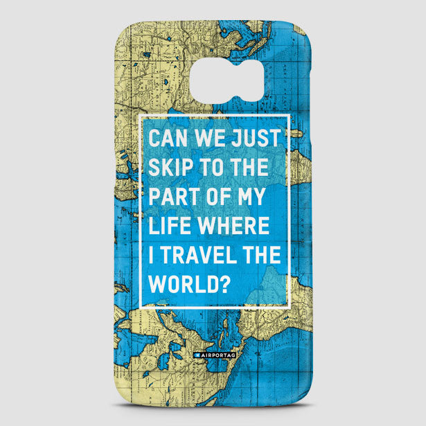 Can We Just - World Map - Phone Case - Airportag