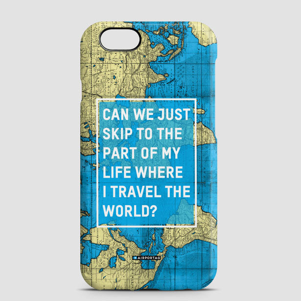 Can We Just - World Map - Phone Case - Airportag