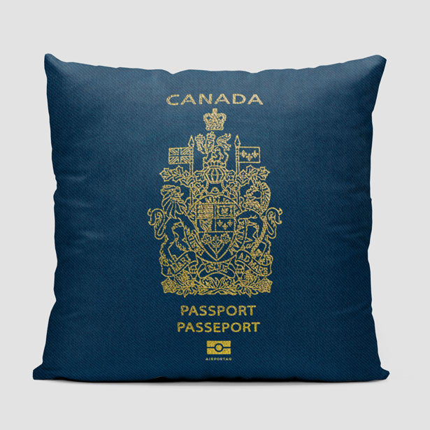 Canada - Passport Throw Pillow - Airportag
