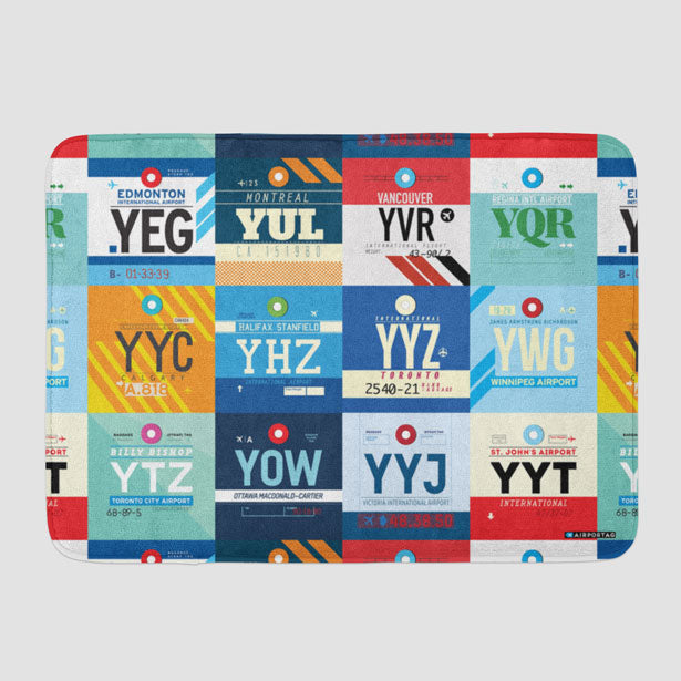 Canadian Airports - Bath Mat - Airportag