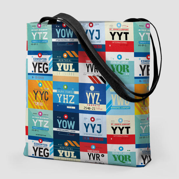 Canadian Airports - Tote Bag - Airportag