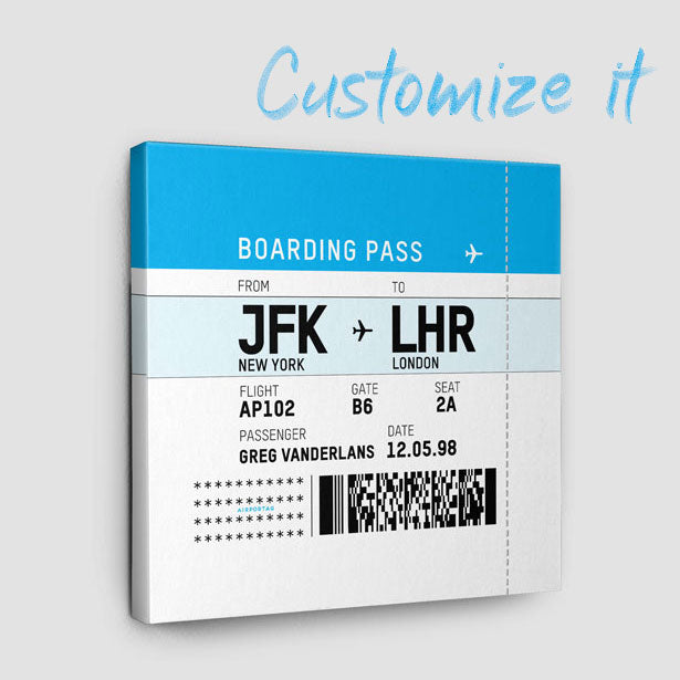 Boarding Pass - Canvas - Airportag