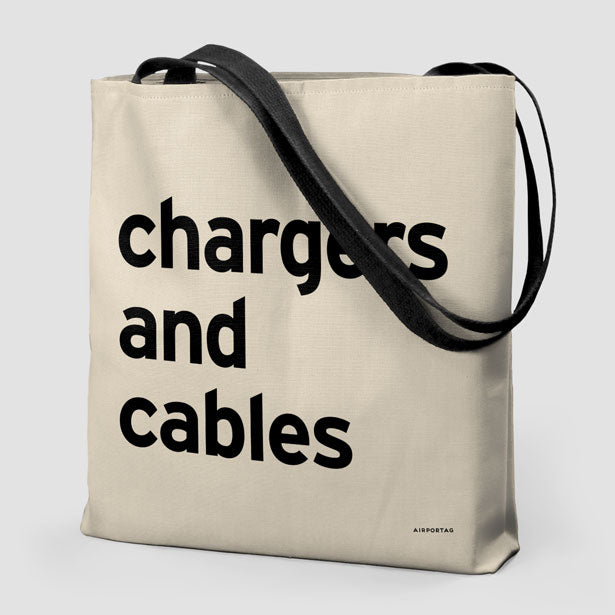 Chargers And Cables - Tote Bag airportag.myshopify.com