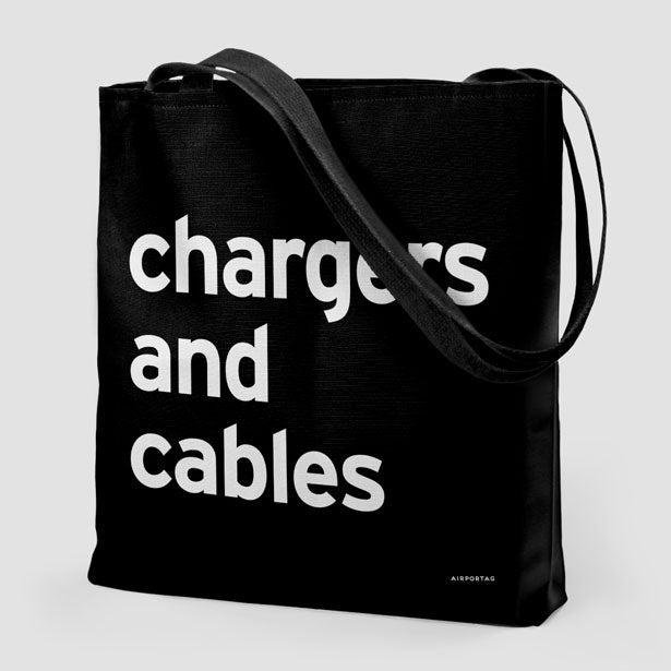 Chargers And Cables - Tote Bag airportag.myshopify.com