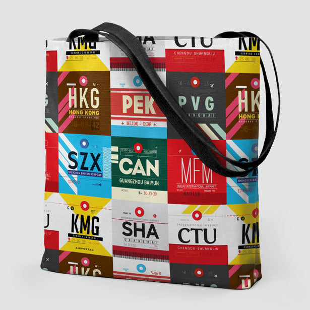 Chinese Airports - Tote Bag - Airportag