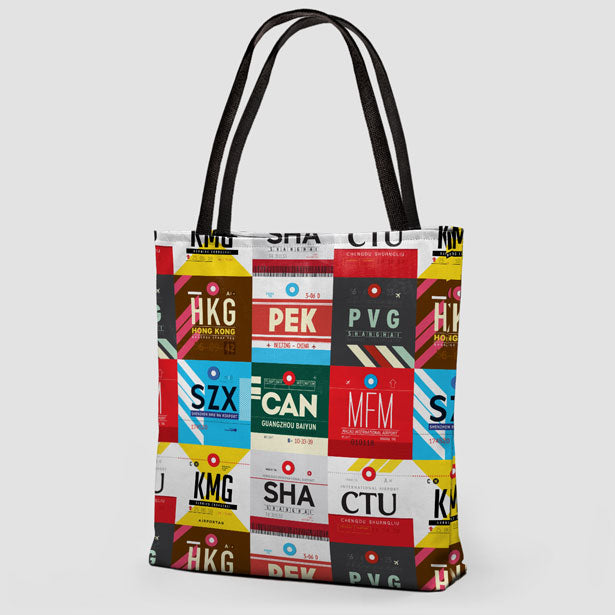 Chinese Airports - Tote Bag - Airportag