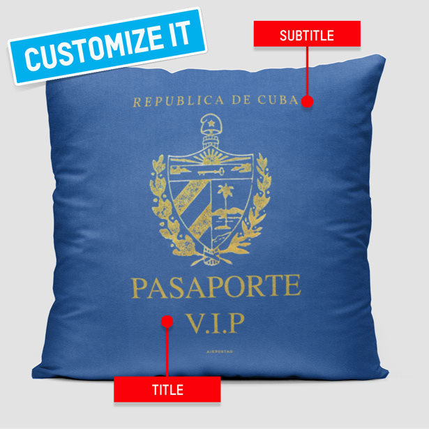 Cuba - Passport Throw Pillow